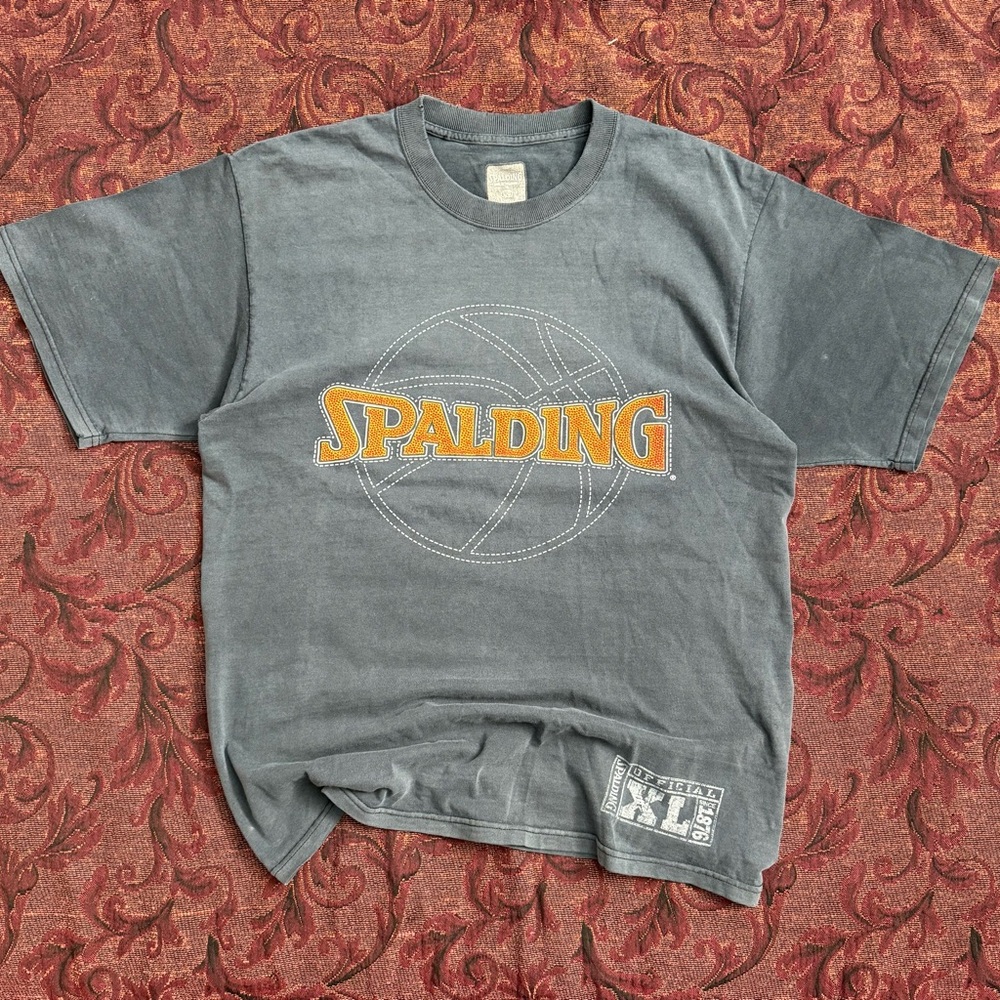 90s Spalding Basketball Textured Faded Tee
